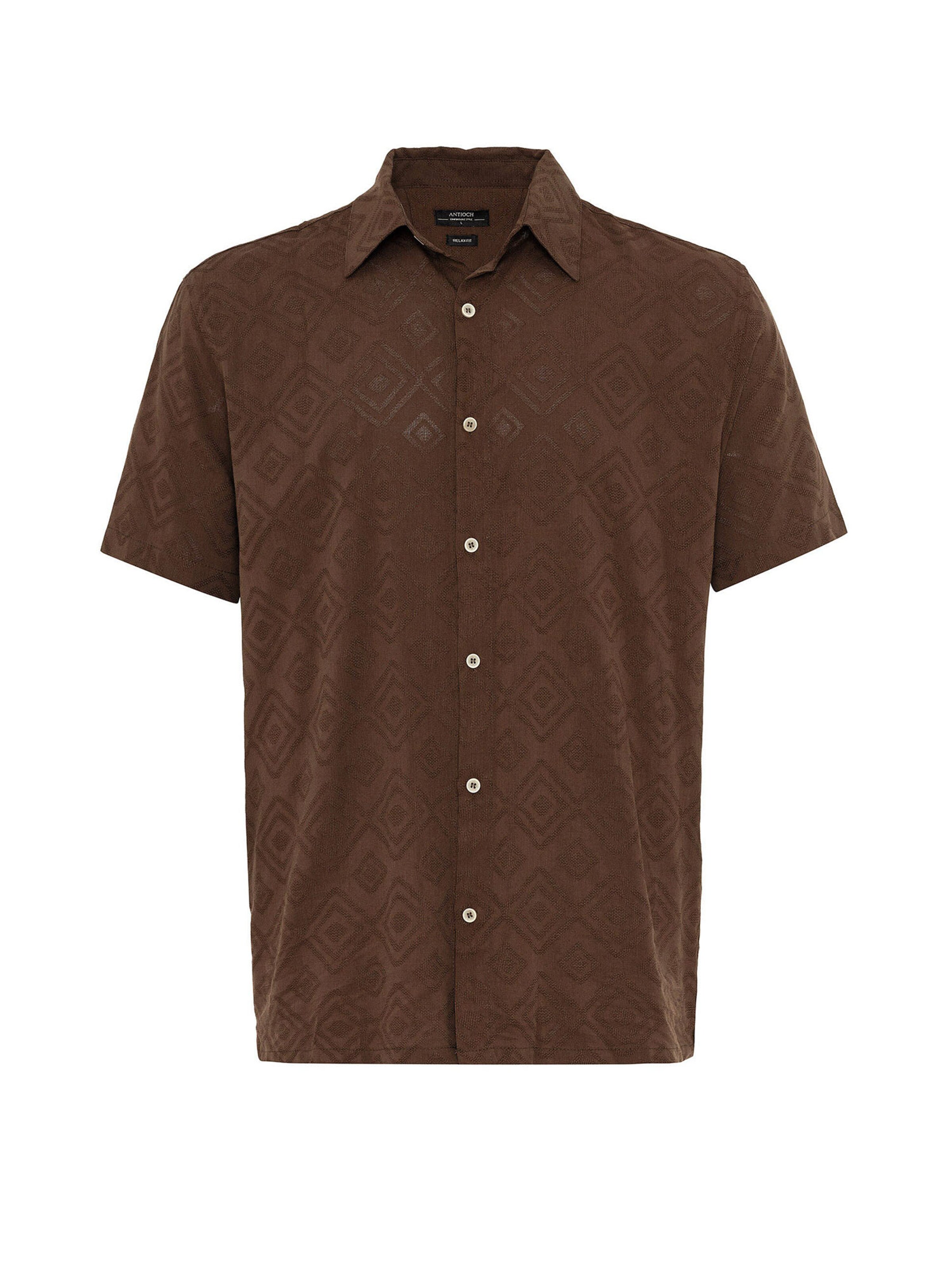 Antioch Regular Fit Hemd in Braun: Vorderseite