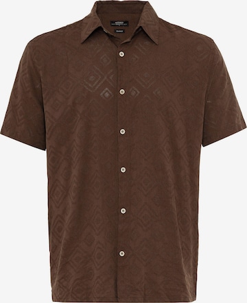 Antioch Regular fit Button Up Shirt in Brown: front