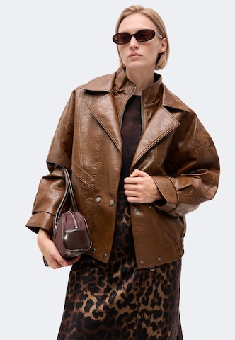 TOPSHOP Between-Season Jacket 'TOPA' in Brown