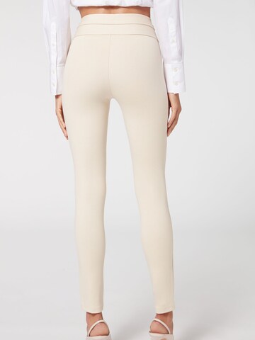 CALZEDONIA Skinny Leggings in Beige