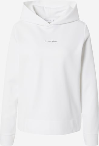 Sweat-shirt Calvin Klein en blanc : devant