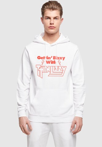Sweat-shirt 'Thin Lizzy - Gettin Bizzy' Merchcode en blanc : devant