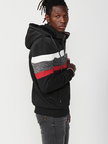 KOROSHI Sweatjacke in Schwarz