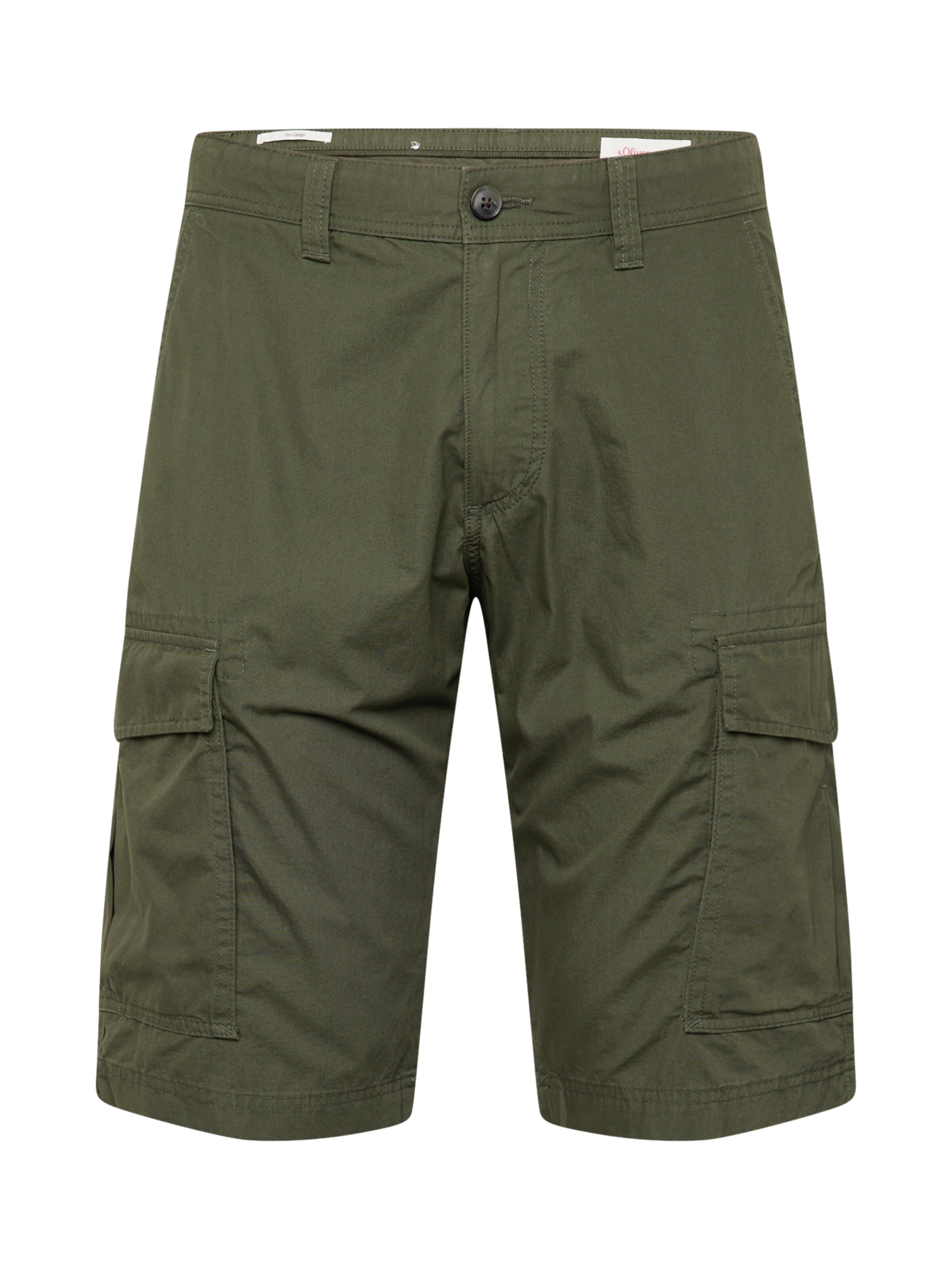 Regular Pantalon cargo s.Oliver en vert : devant