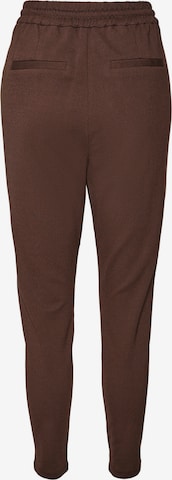 VERO MODA Tapered Bandplooibroek 'Eva' in Bruin