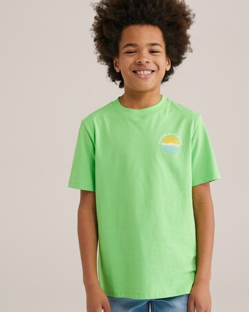 Tricou de la WE Fashion pe verde: față