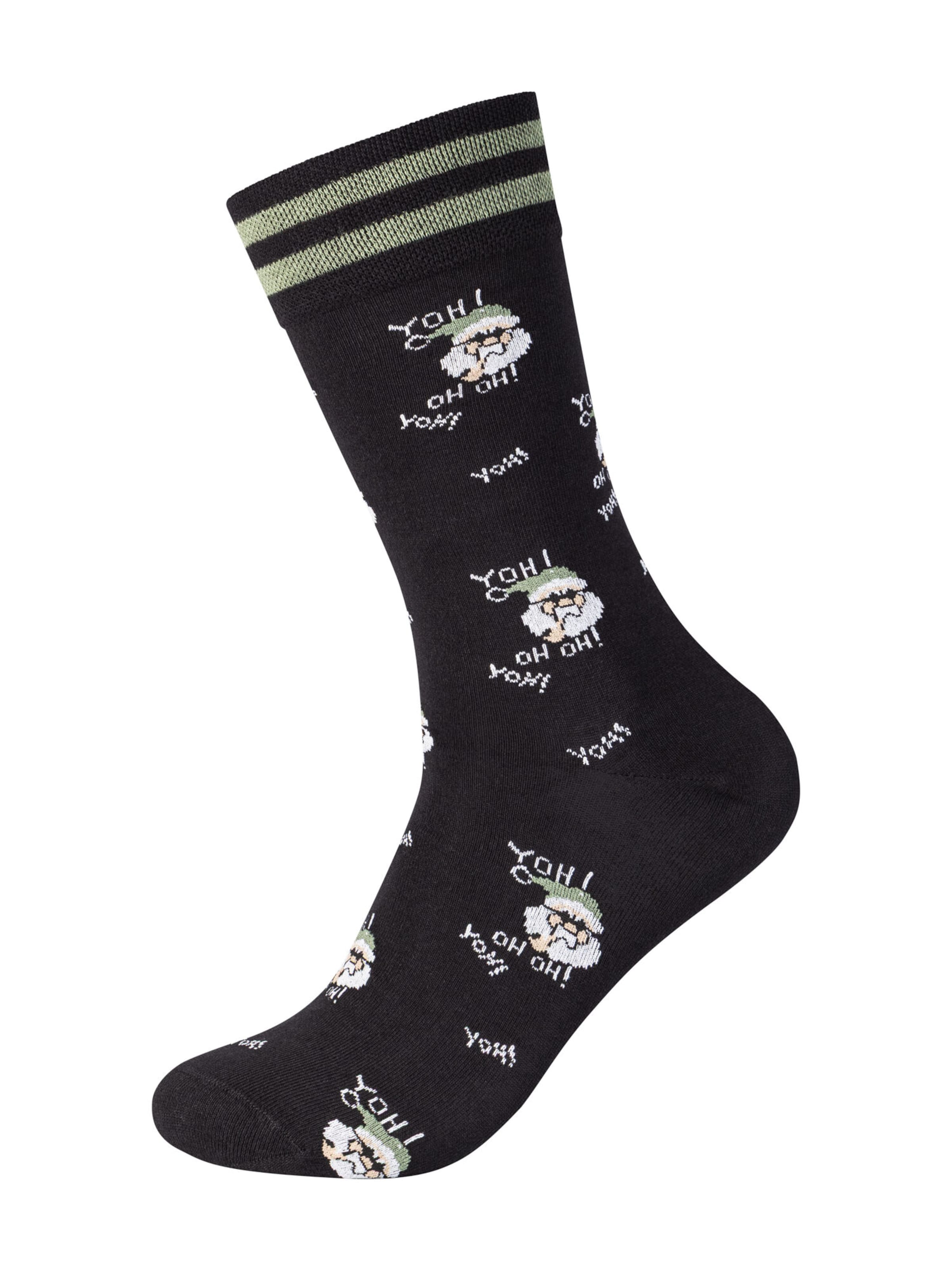 Chaussettes camano en noir : sur le côté