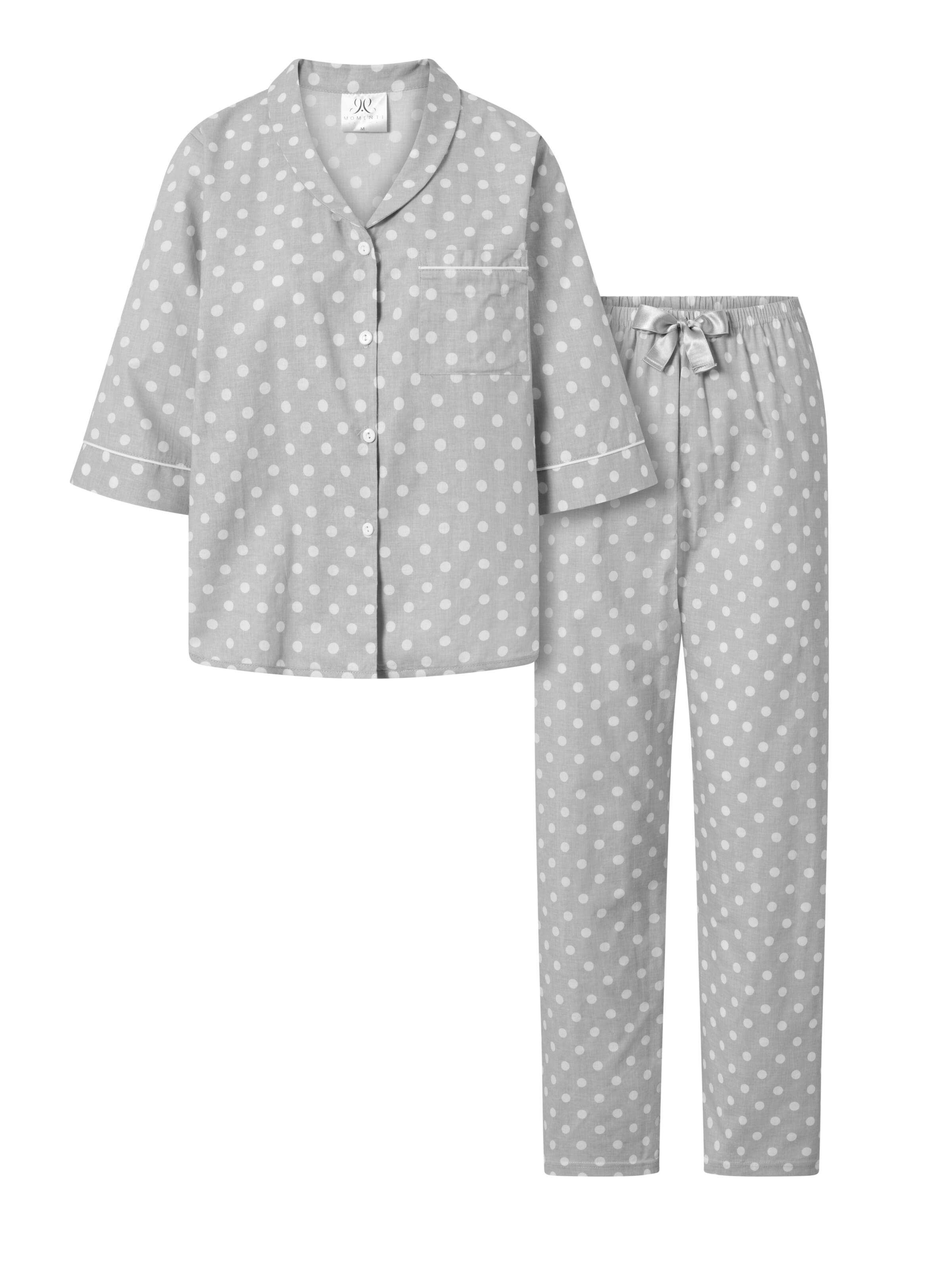 Momenti Per Me - Pijama 'Looking Good' en gris: frente