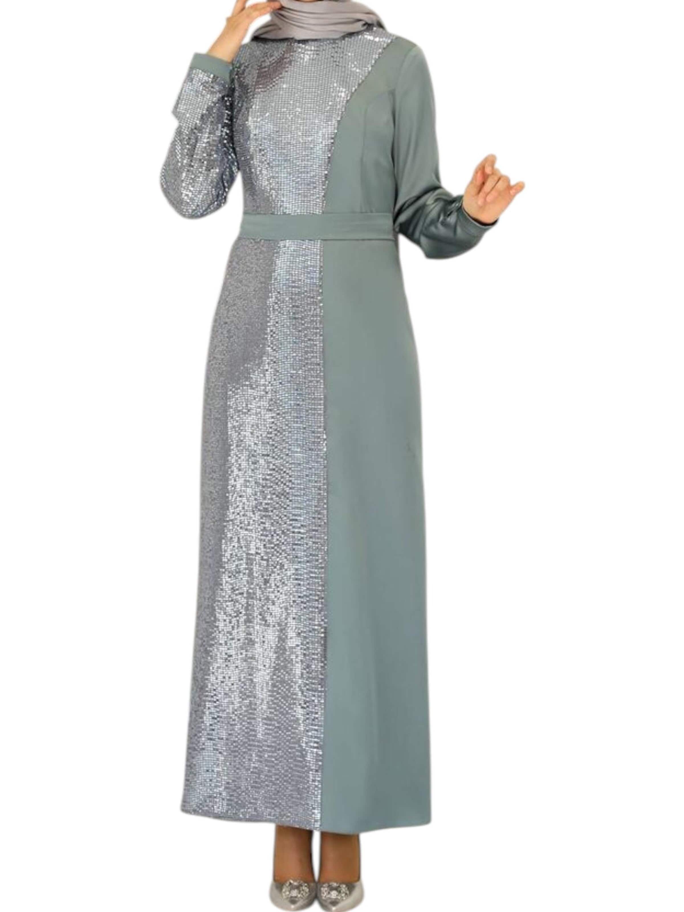 Robe de soirée 'Firuze' fashionshowcase en vert