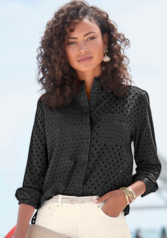 LASCANA Blouse in Zwart: voorkant