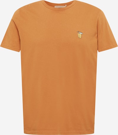 Nudie Jeans Co T-Shirt 'Roy' in gelb / orange / schwarz / weiß, Produktansicht