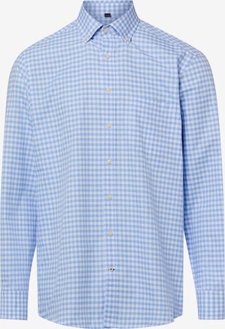 Chemise Nils Sundström en bleu : devant