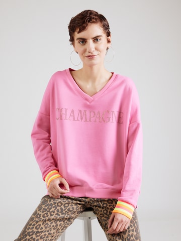 miss goodlifeSweater majica 'Champagne' - roza boja: prednji dio