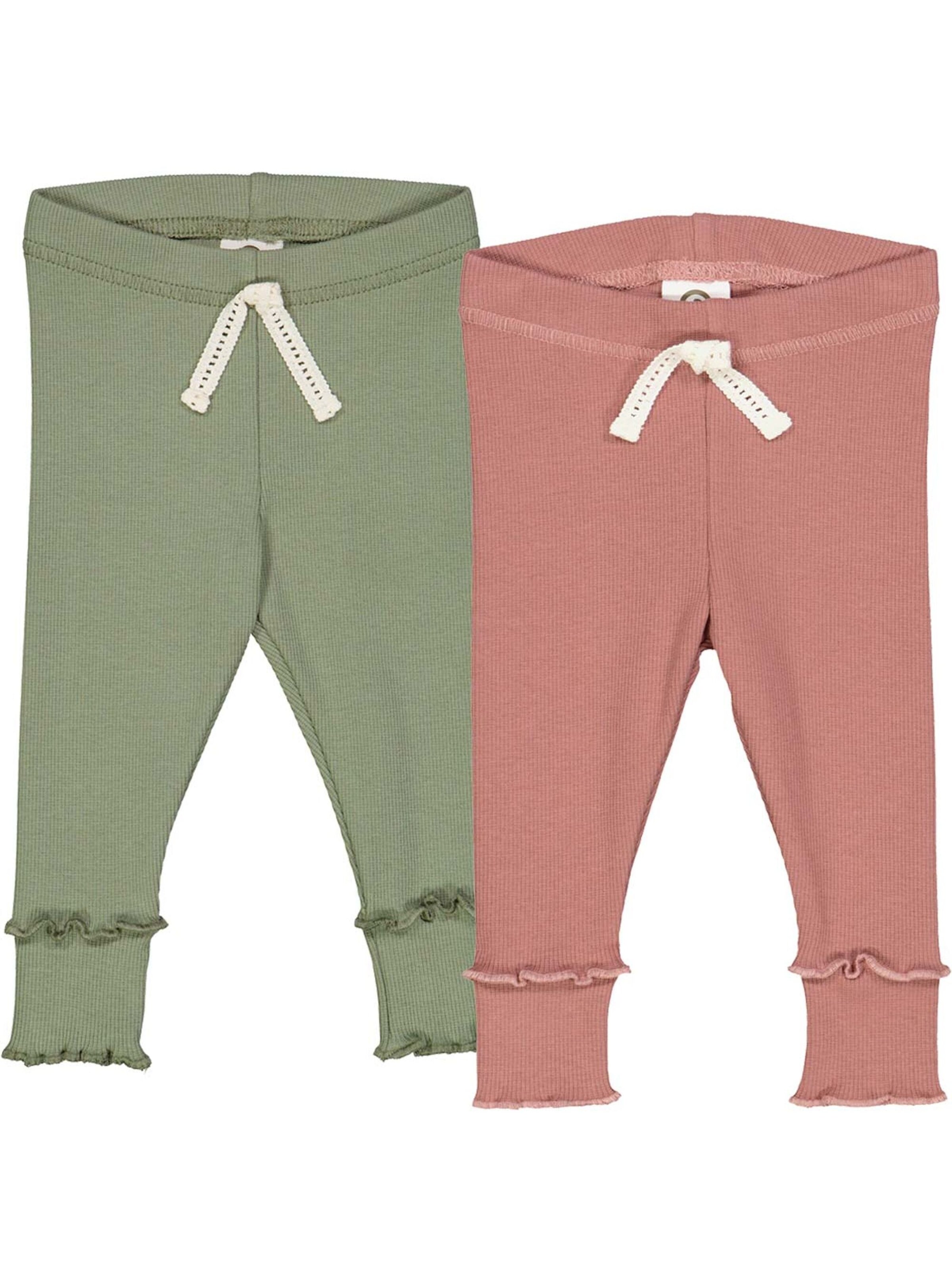 Regular Leggings Müsli by GREEN COTTON en vert : devant