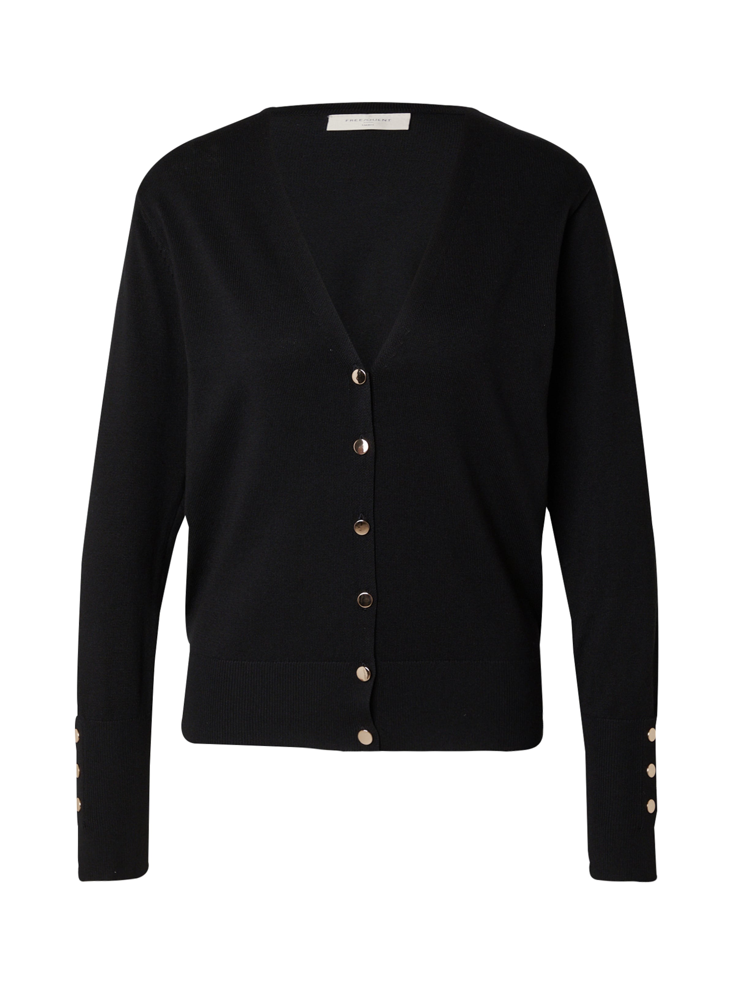 Freequent Strickjacke 'KATIE' in Schwarz: Vorderseite