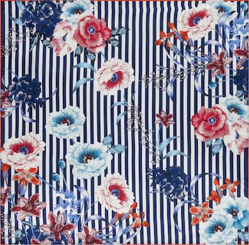 Foulard ' BLOSSOMING STRIPES ' di Roeckl in blu: frontale