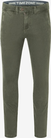 TIMEZONE Slim fit Chino Pants 'Janno' in Green: front