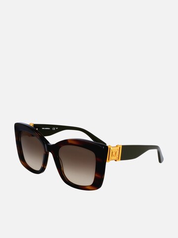 Lunettes de soleil Karl Lagerfeld en marron : devant