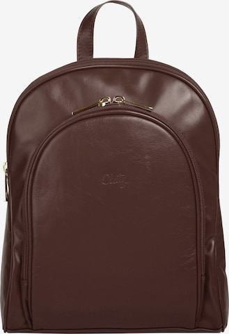 Cluty Backpack in Brown: front