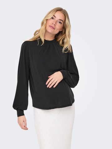 Only Maternity - Camiseta 'OLMFree' en negro: frente