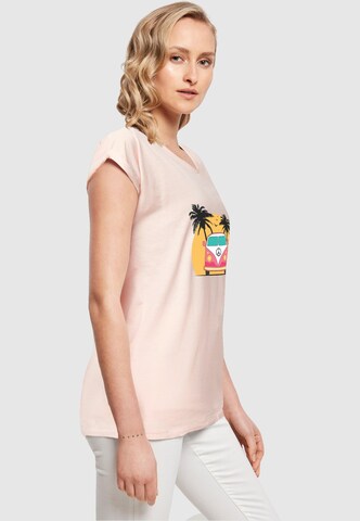 Merchcode T-Shirt 'Summer - Van' in Pink