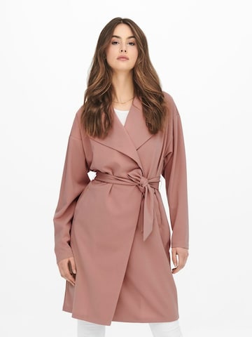 JDY Between-Seasons Coat in Pink: front