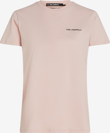 T-shirt Karl Lagerfeld en rose : devant