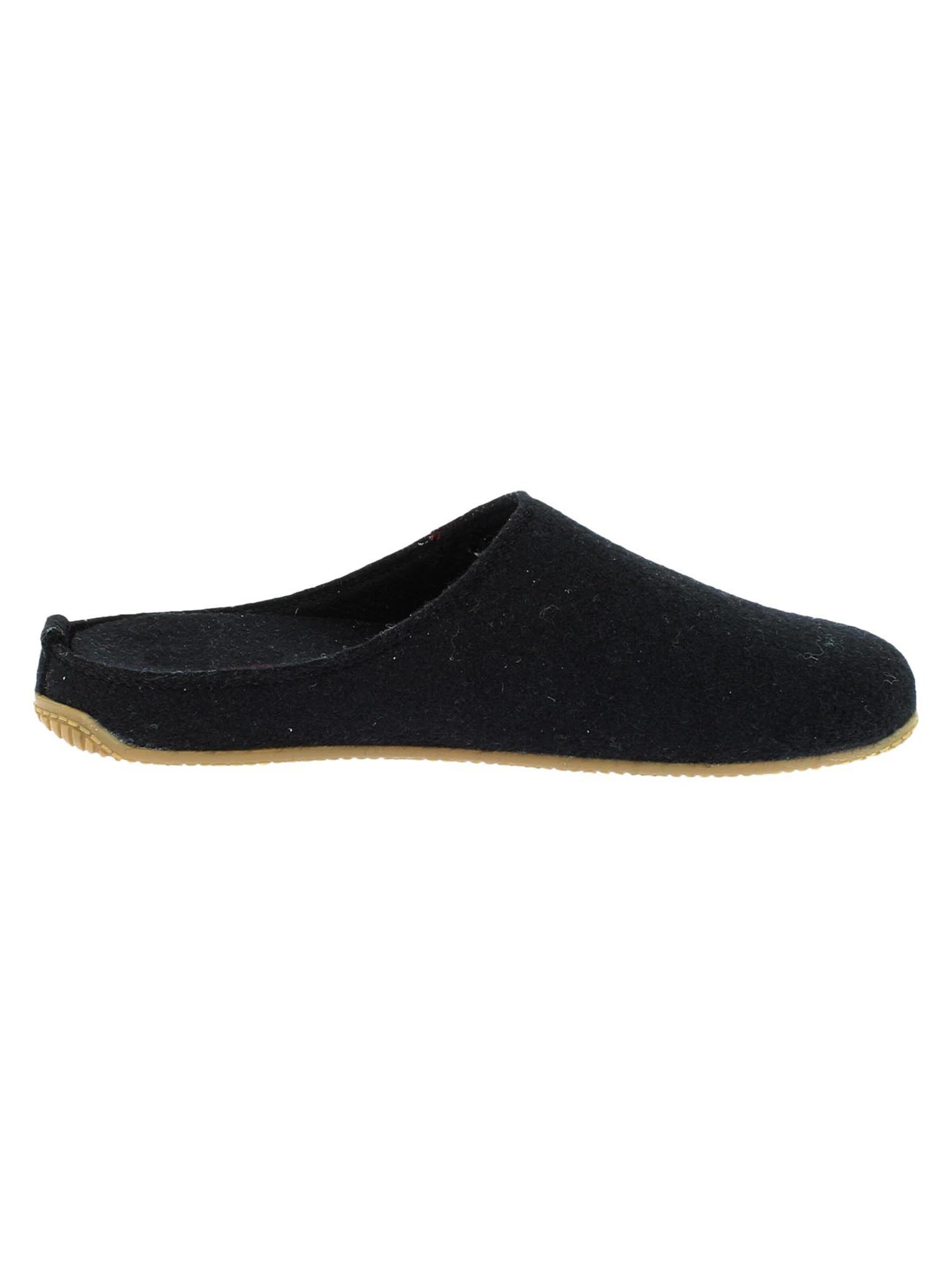 Living Kitzbühel Hausschuh 'Filz - Schweizer Kreuz'‌‌‌‌‌ in Schwarz