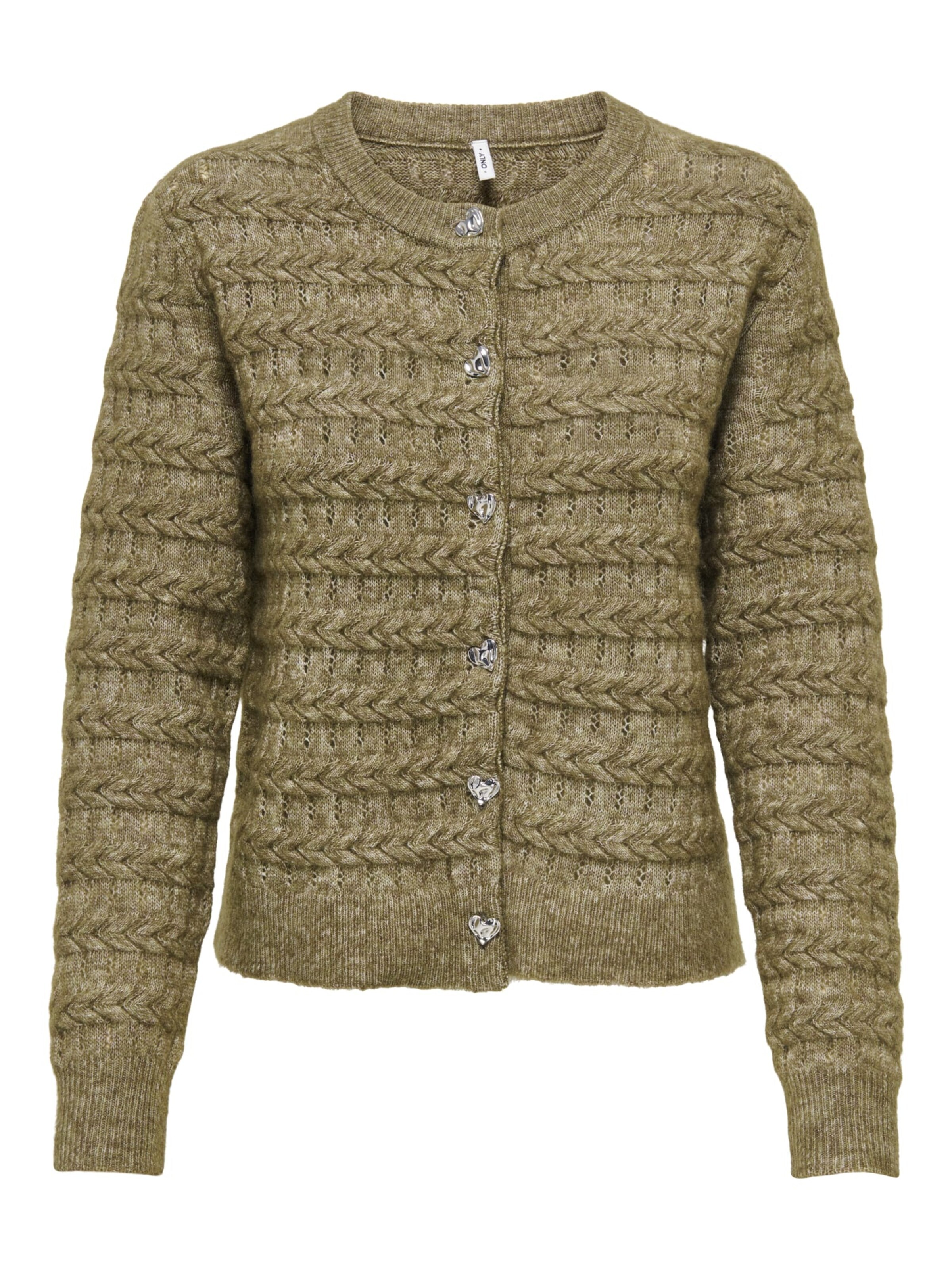ONLY Gebreid vest 'cabala' in Groen: voorkant