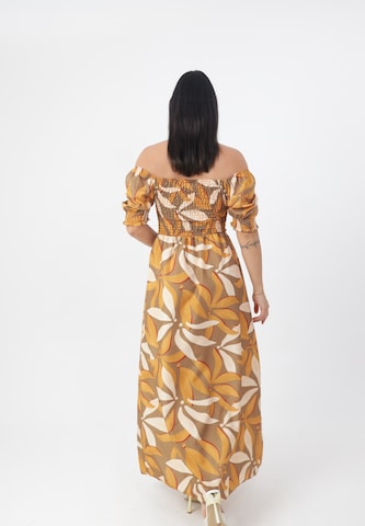 Elara Dress in Brown