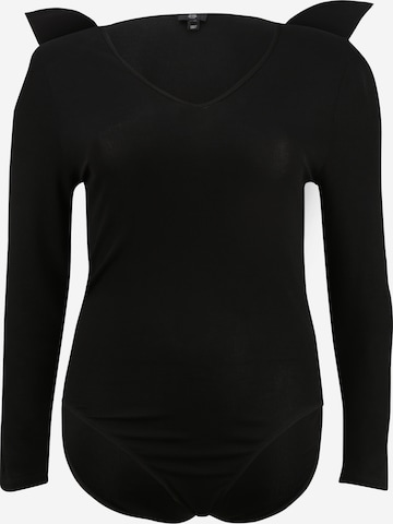 River Island Plus - Body camiseta en negro: frente