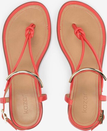 Kazar T-Bar Sandals in Red