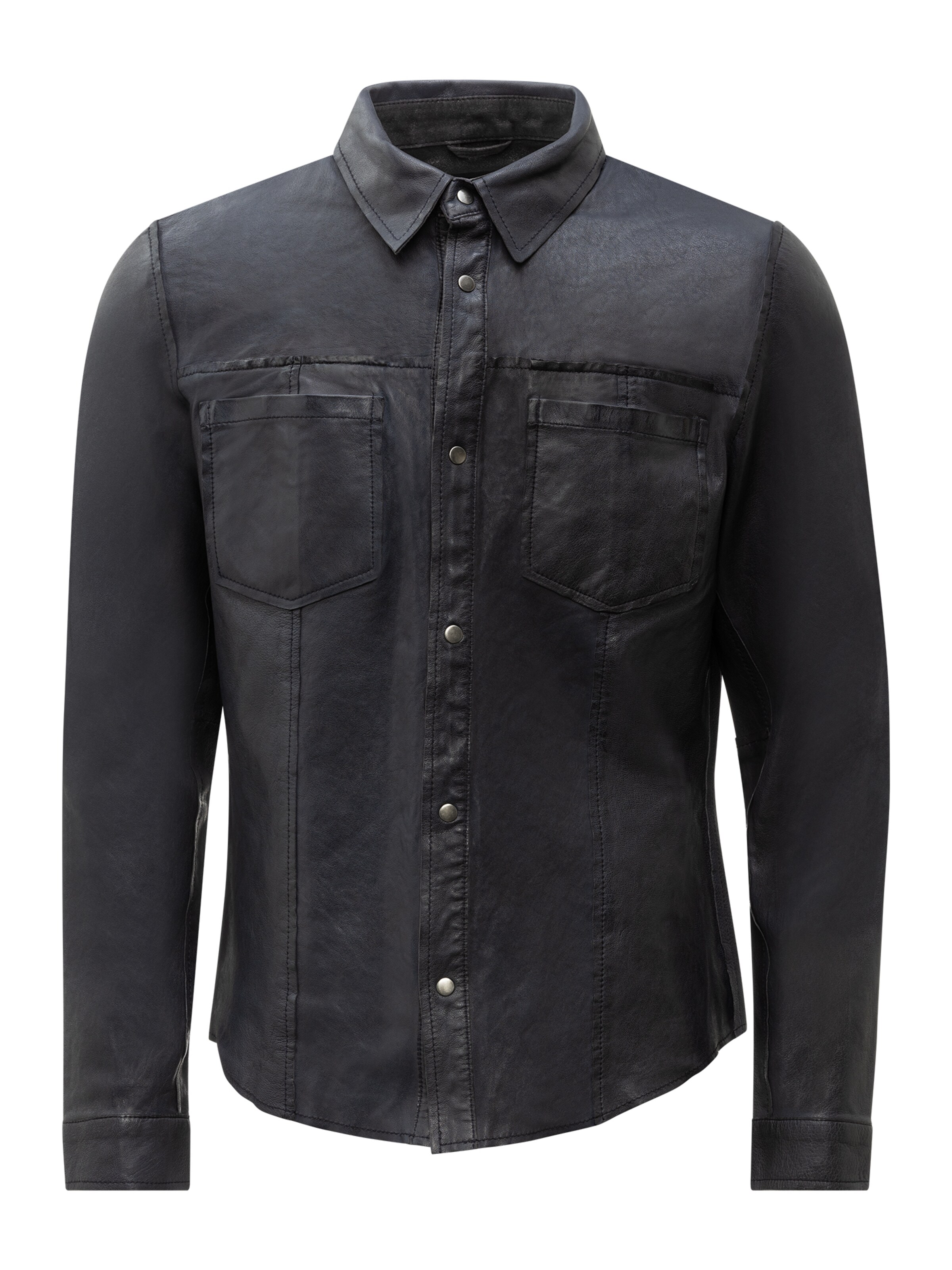 RICANO - Ajuste estrecho Camisa 'Das Reverse' en azul: frente