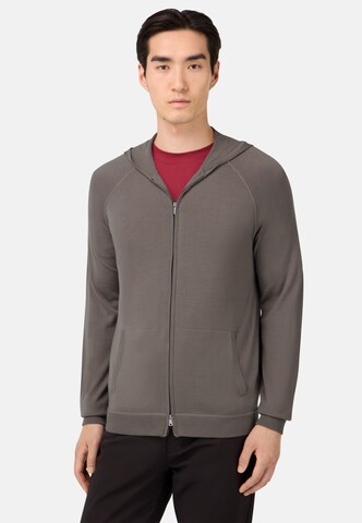Vestes en maille Boggi Milano en gris : devant