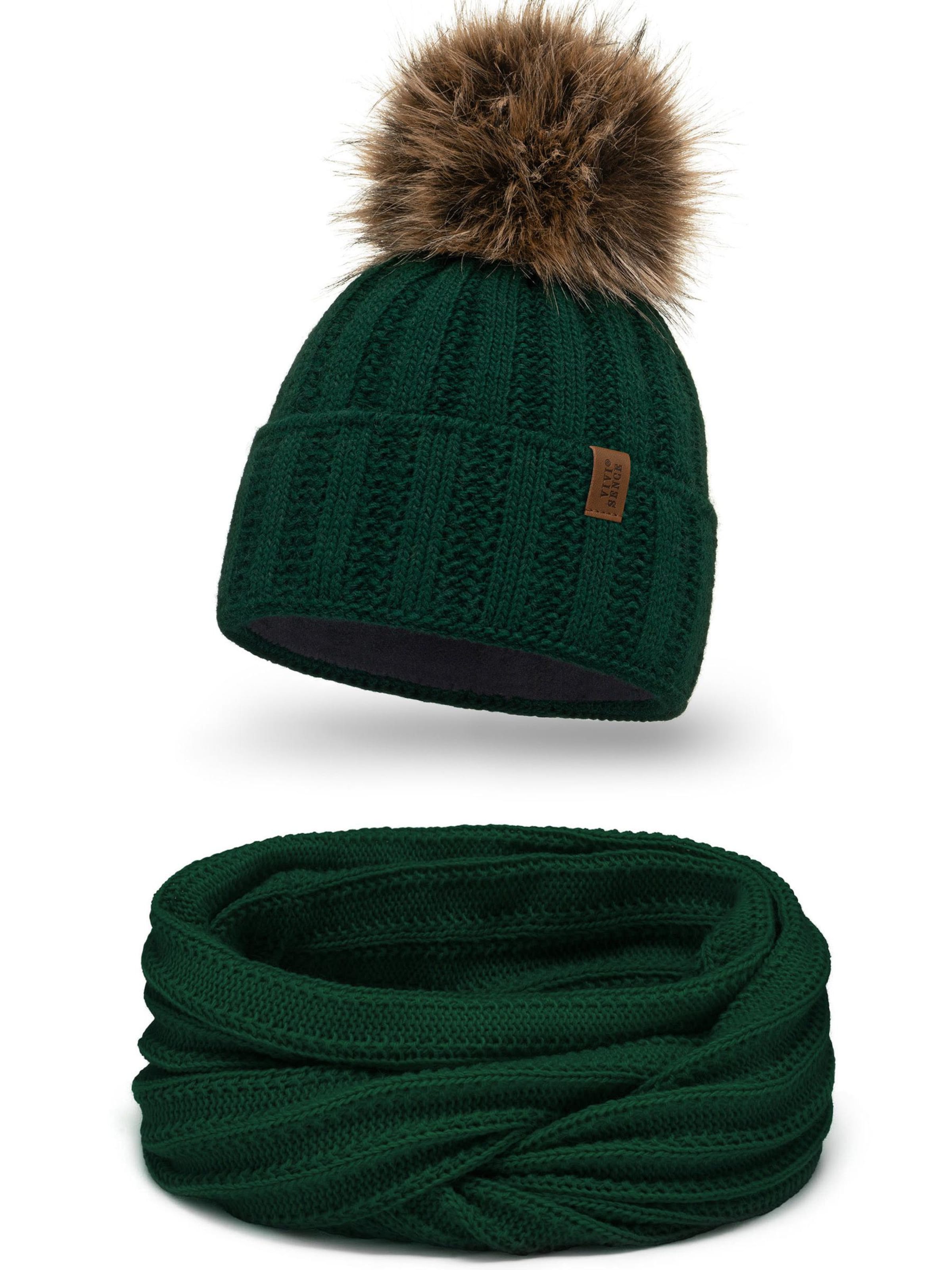 Vivisence Mütze '7019 Set'‌‌‌‌‌‌‌‌‌‌ in Grün: Vorderseite