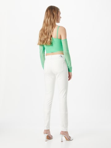 Calvin Klein Jeans Kitsas Teksapüksid, värv valge