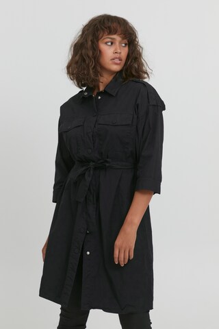 PULZ Jeans Shirt Dress 'Mya' in Black: front