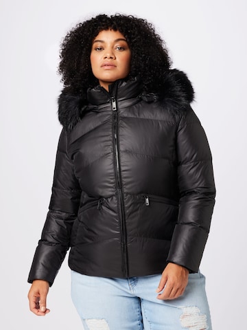 Calvin Klein Curve Winterjas in Zwart: voorkant