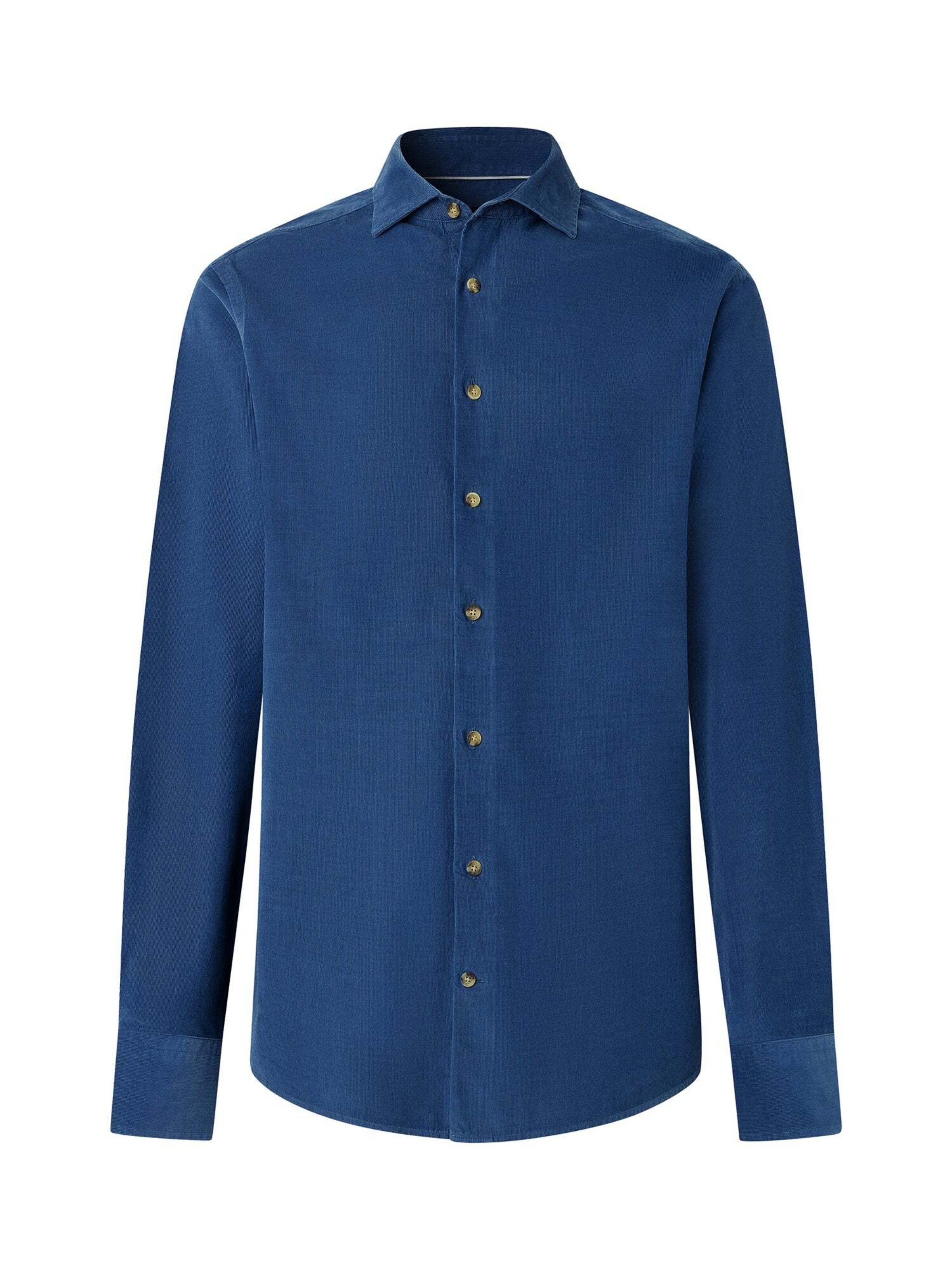 Hackett London Regular Fit Hemd in Blau: Vorderseite