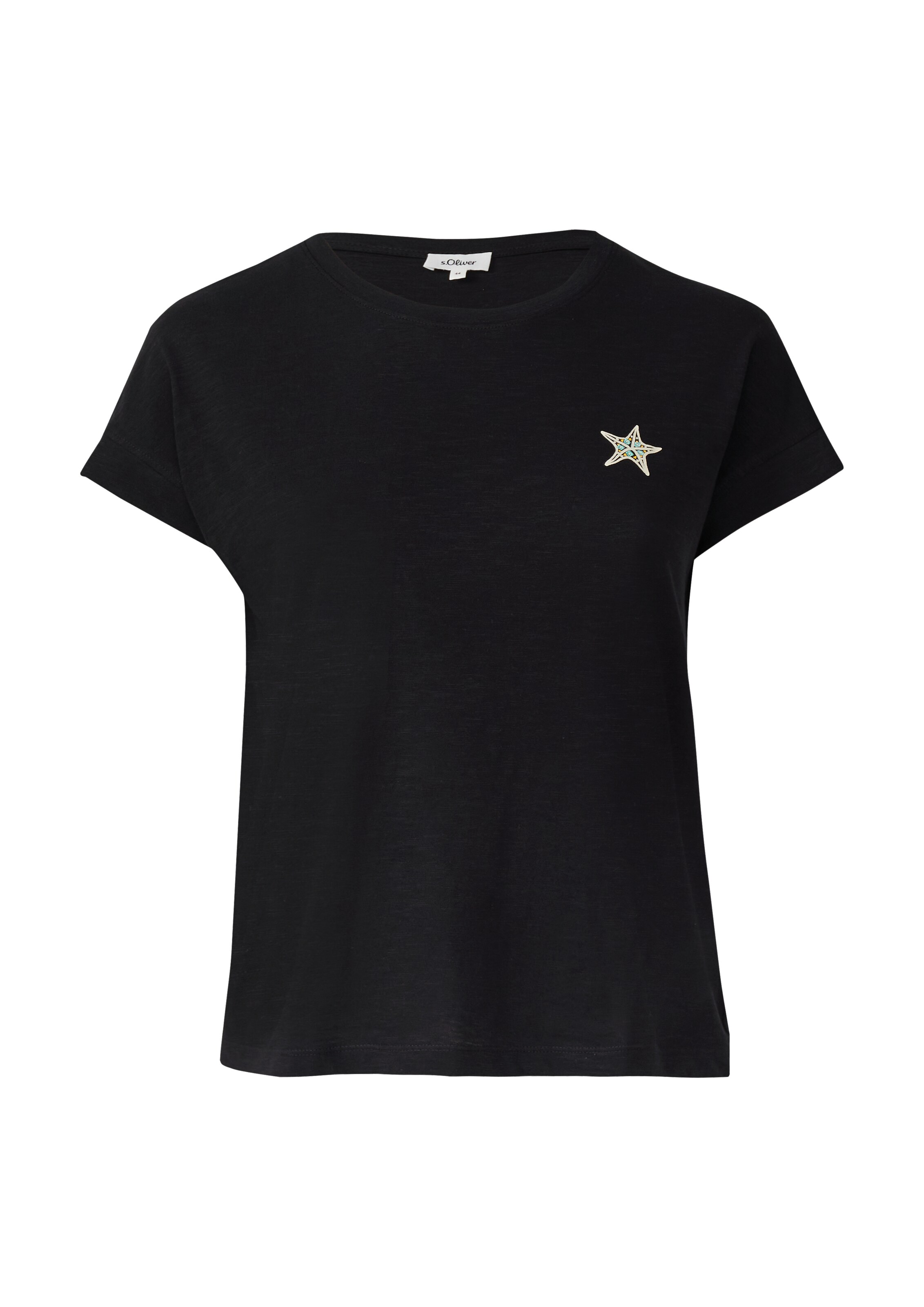 s.Oliver Red Label Plus T-Shirt in Schwarz: Vorderseite