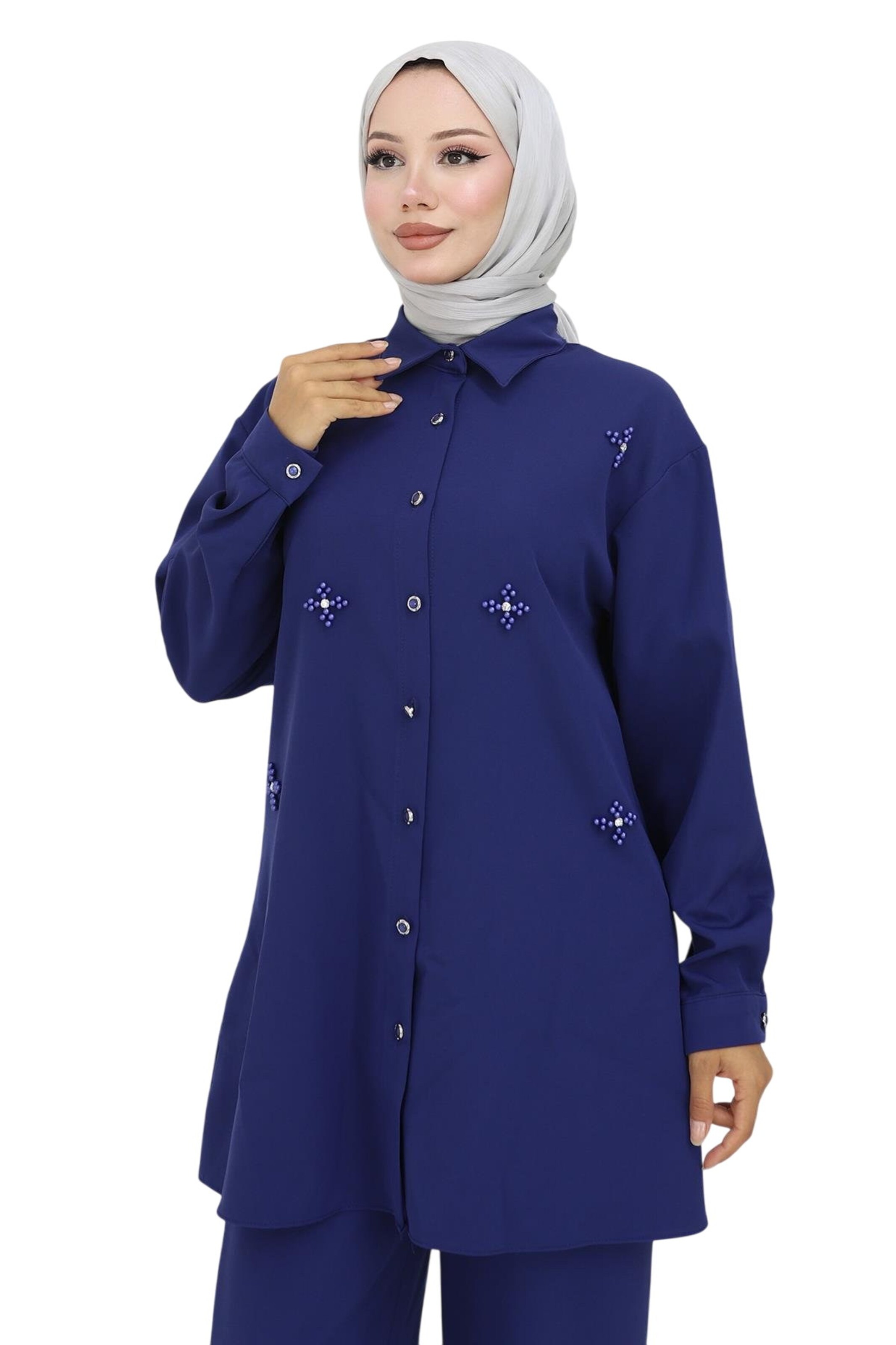 Pantalons de tailleur MODAMIHRAM en bleu