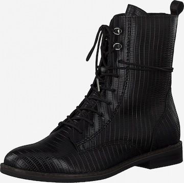 TAMARIS Lace-Up Ankle Boots in Black: front