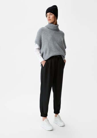 comma casual identity Tapered Hose in Schwarz: Vorderseite