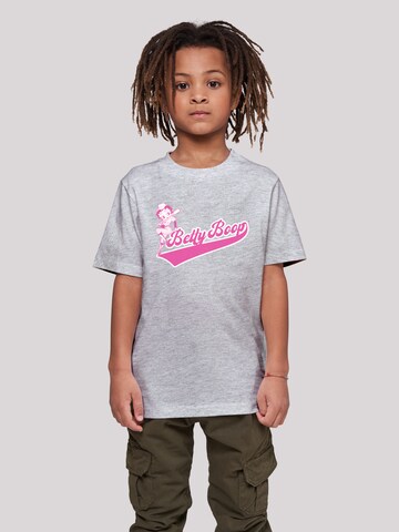 T-Shirt 'Betty Boop Baseball' F4NT4STIC en gris : devant