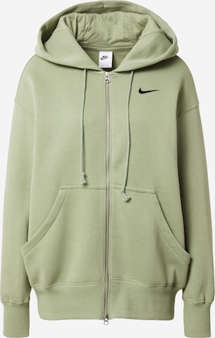 Veste de survêtement 'PHNX FLC' Nike Sportswear en vert : devant