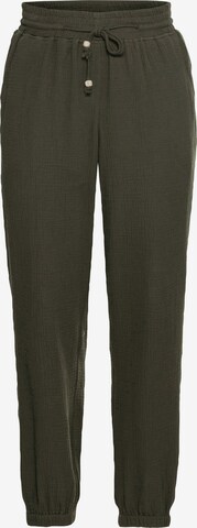 SHEEGO Tapered Trousers in Green: front