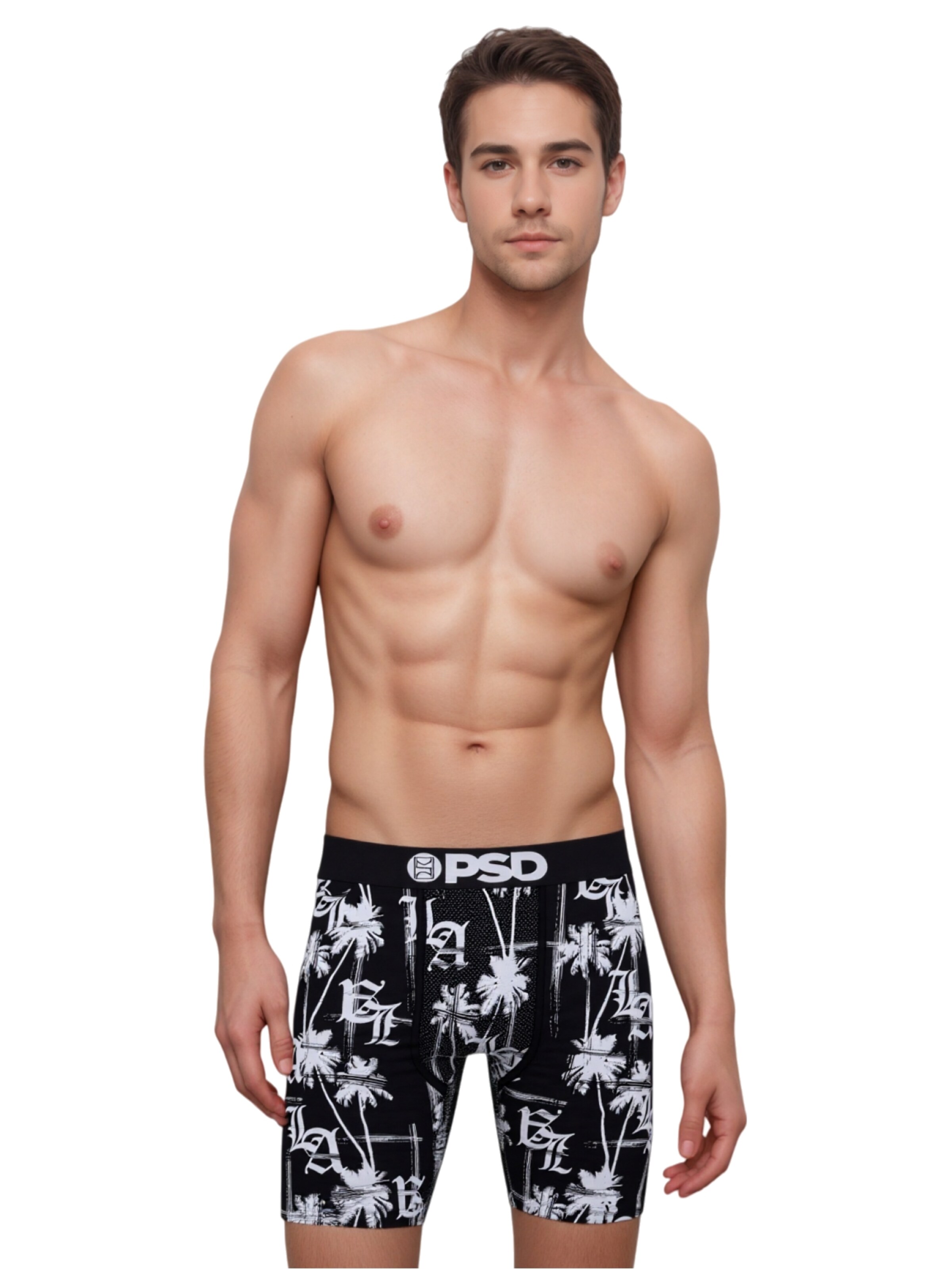 Boxer 'La Palms' di PSD in nero: frontale