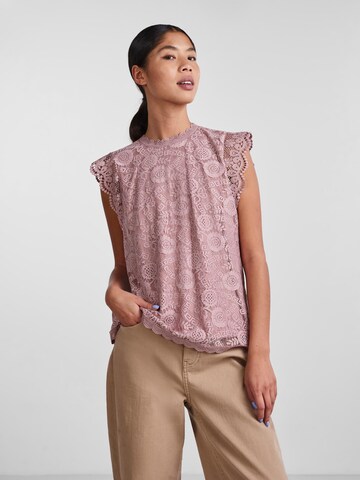 PIECES Blouse 'Olline' in Roze: voorkant