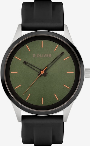 s.Oliver Analoguhr in Schwarz: Vorderseite