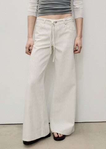MANGO Wide leg Jeans 'Olivia' in White
